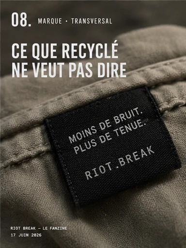 Ce que recyclé ne veut pas dire — RIOT BREAK, le fanzine