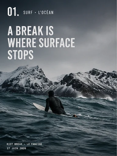 RIOT BREAK · Surf · A break is where surface stops